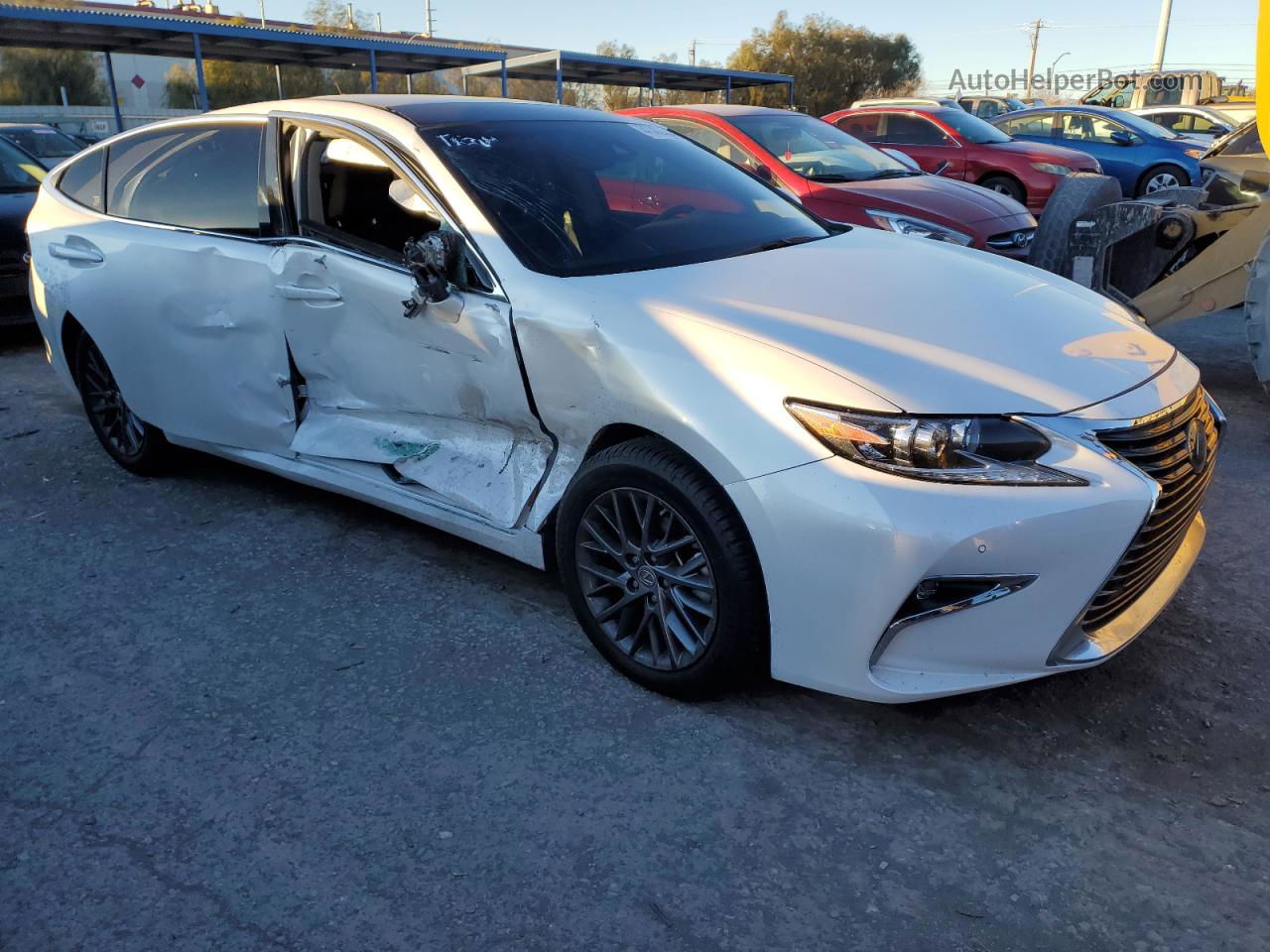 2018 Lexus Es 350 White vin: 58ABK1GG1JU096747