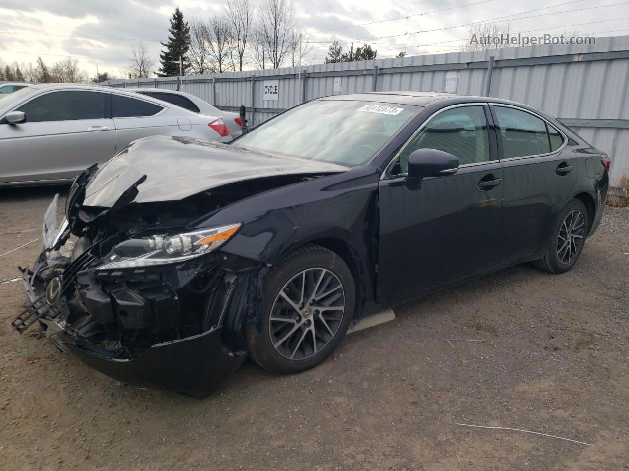 2018 Lexus Es 350 Черный vin: 58ABK1GG1JU113594