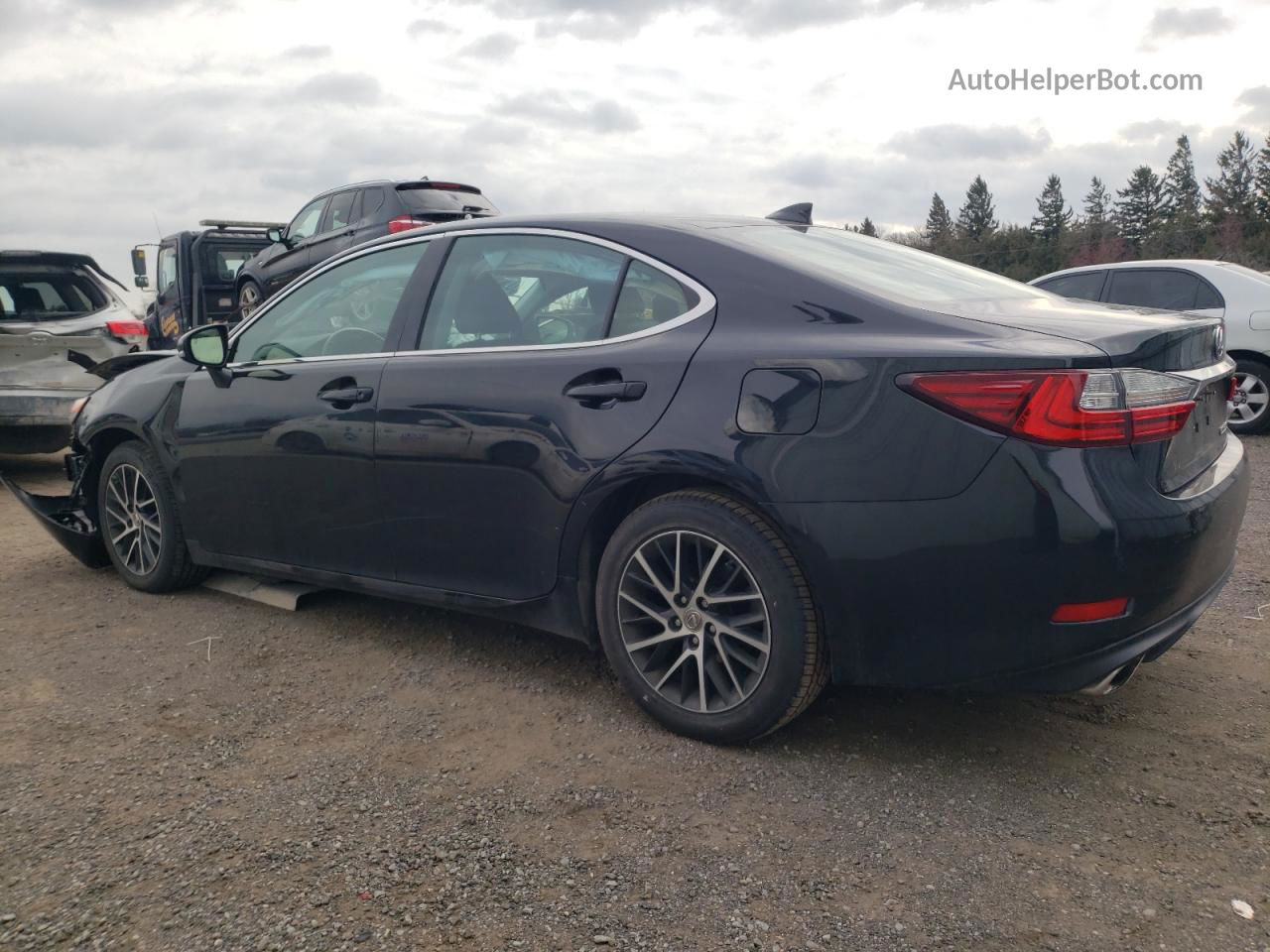 2018 Lexus Es 350 Black vin: 58ABK1GG1JU113594