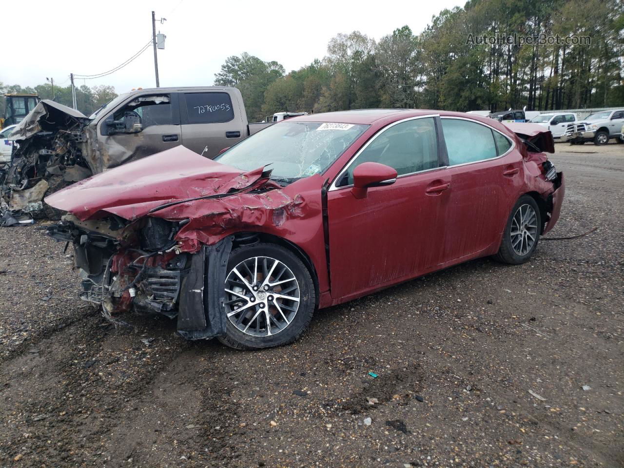 2016 Lexus Es 350 Burgundy vin: 58ABK1GG2GU013013