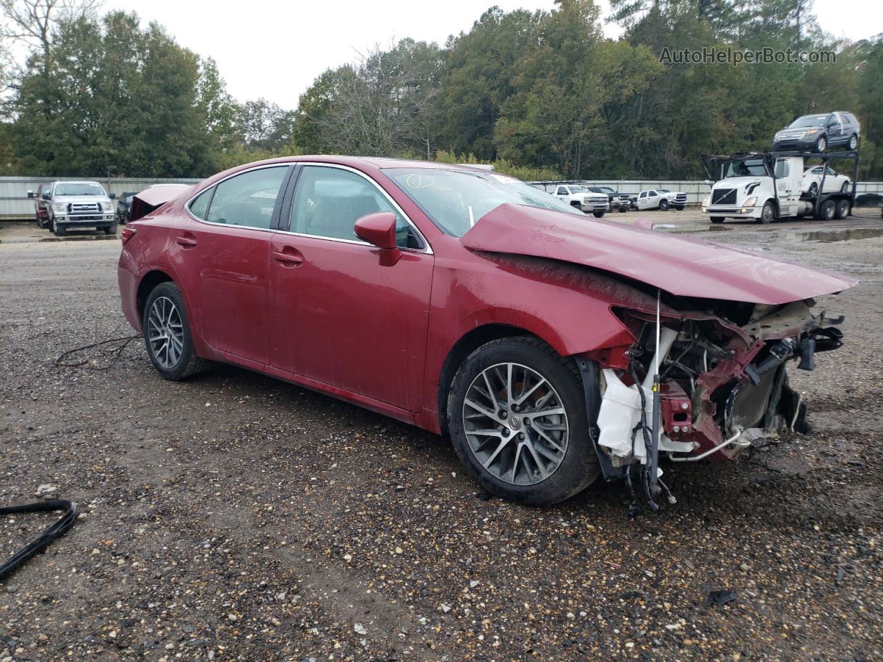 2016 Lexus Es 350 Burgundy vin: 58ABK1GG2GU013013