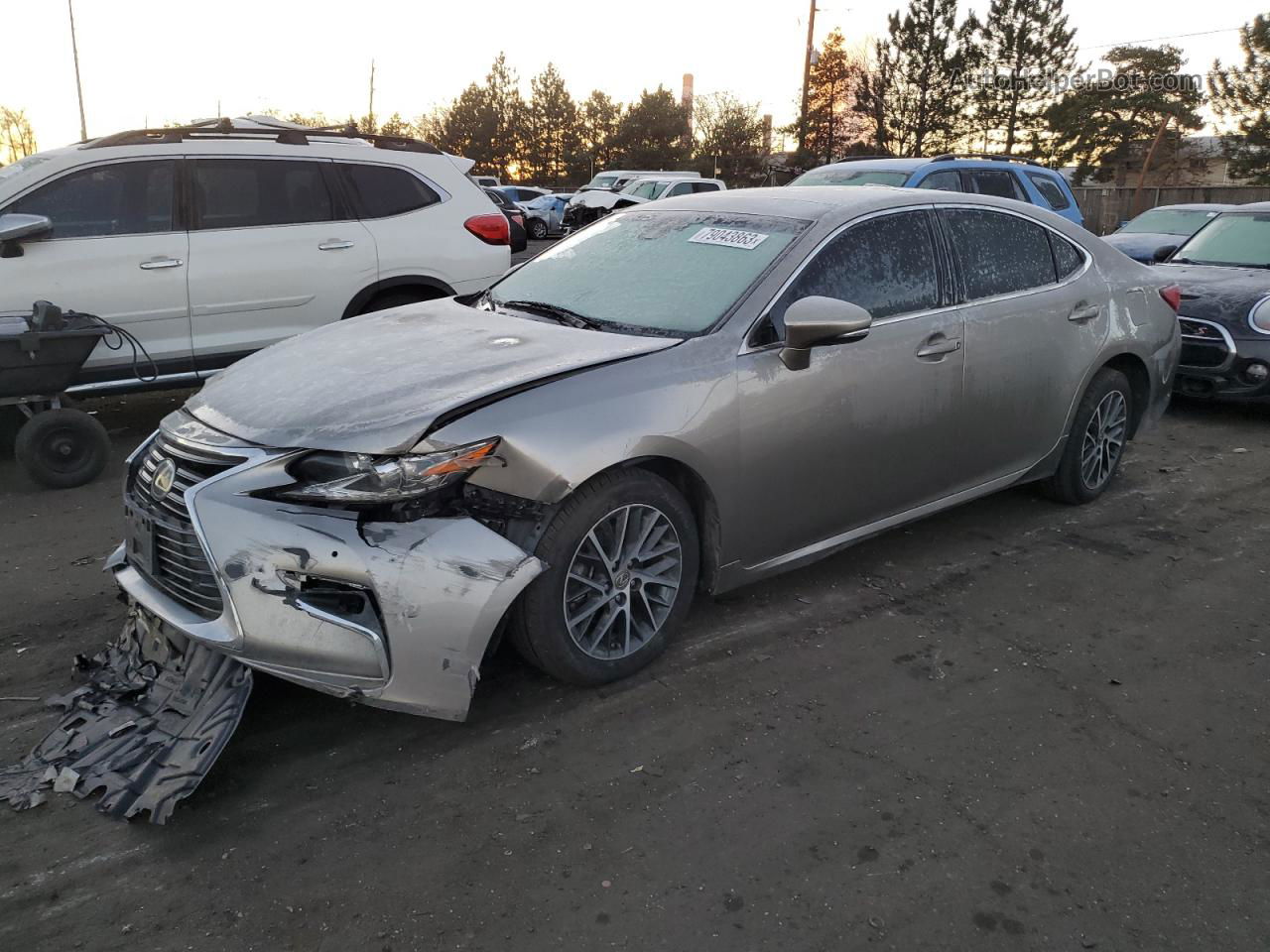 2017 Lexus Es 350 Silver vin: 58ABK1GG2HU038964