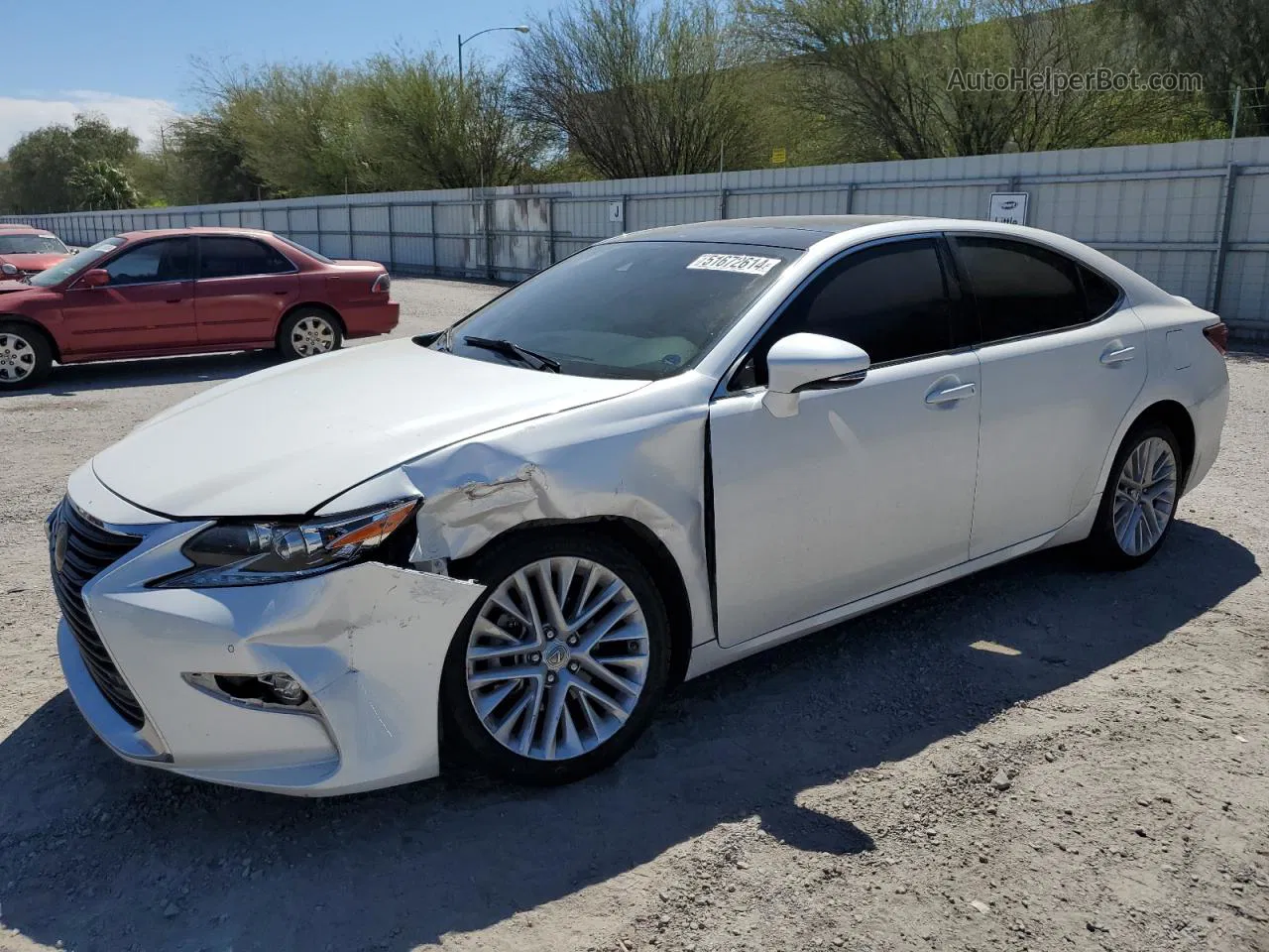 2017 Lexus Es 350 Белый vin: 58ABK1GG2HU054047