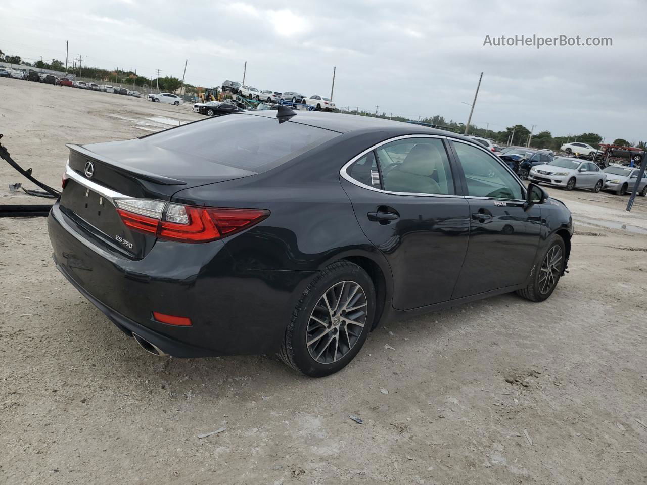 2018 Lexus Es 350 Черный vin: 58ABK1GG2JU081786