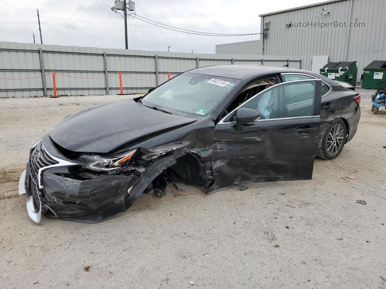 2018 Lexus Es 350 Black vin: 58ABK1GG2JU091332