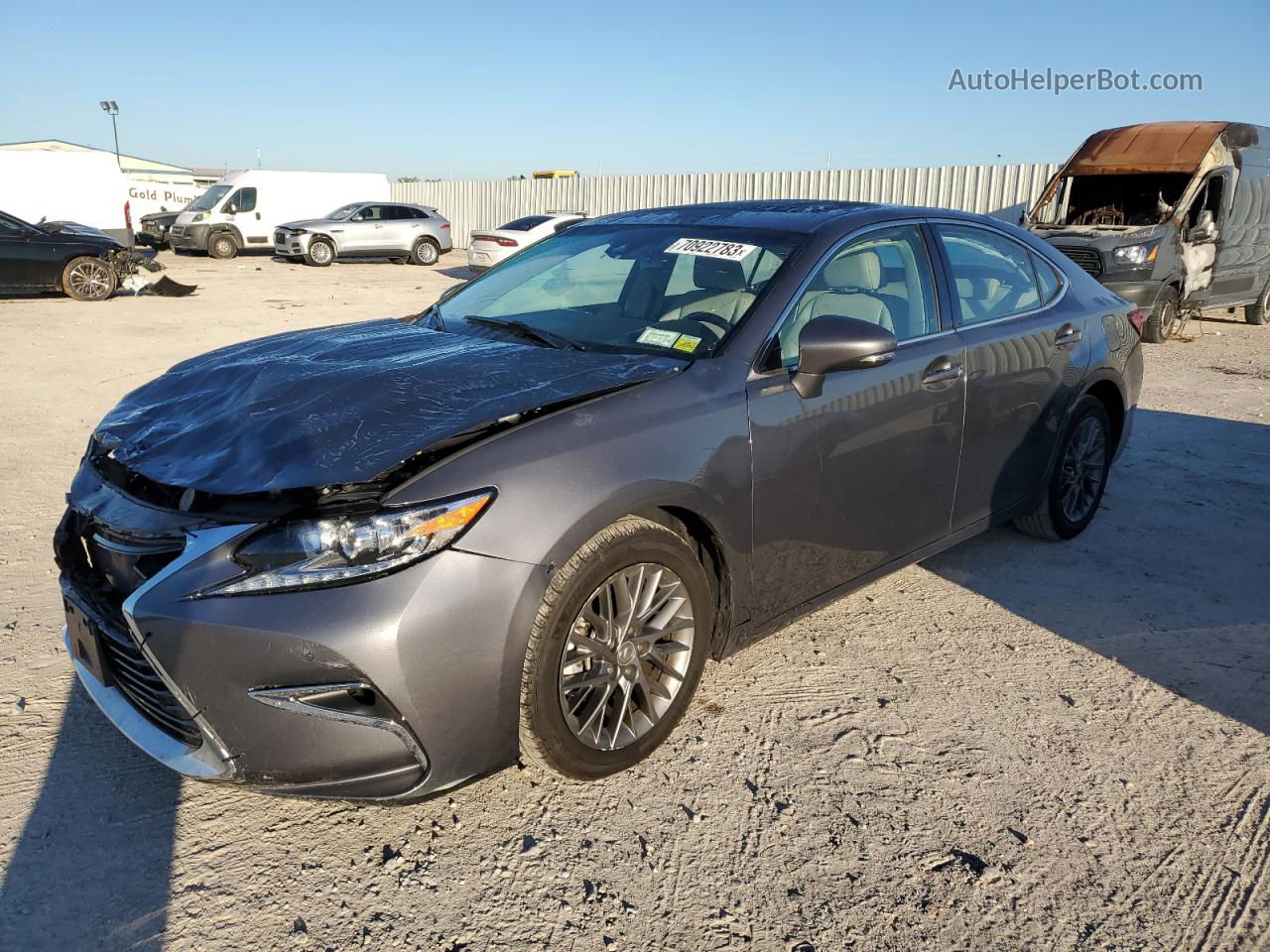 2018 Lexus Es 350 Gray vin: 58ABK1GG2JU101213