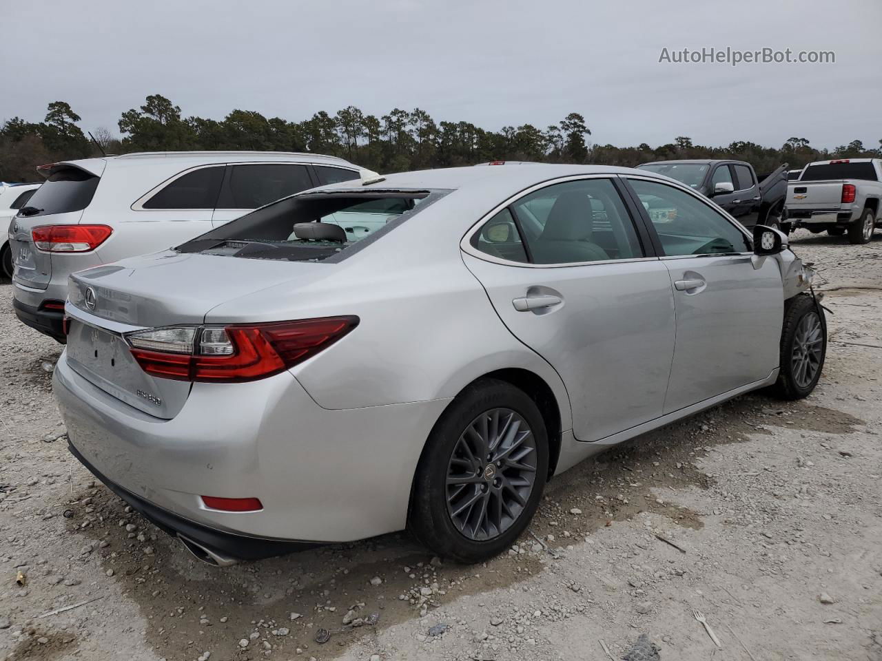 2018 Lexus Es 350 Silver vin: 58ABK1GG2JU101535