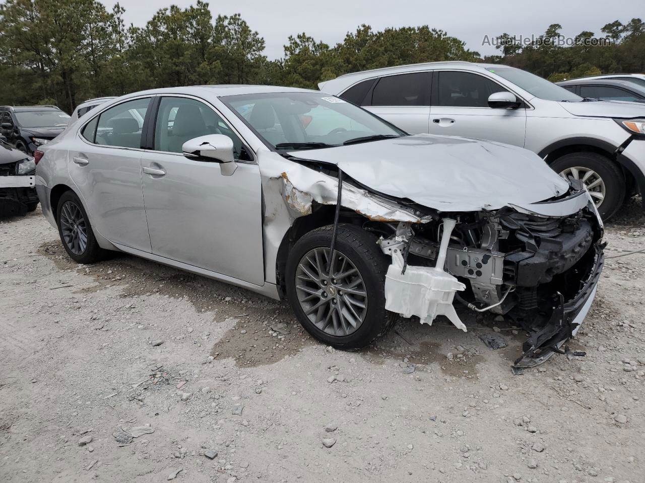 2018 Lexus Es 350 Silver vin: 58ABK1GG2JU101535