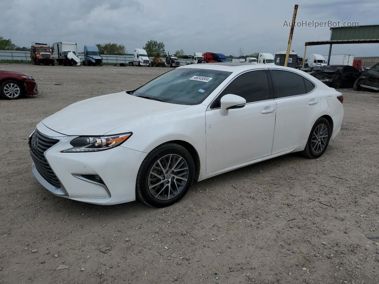 2018 Lexus Es 350 White vin: 58ABK1GG2JU105245