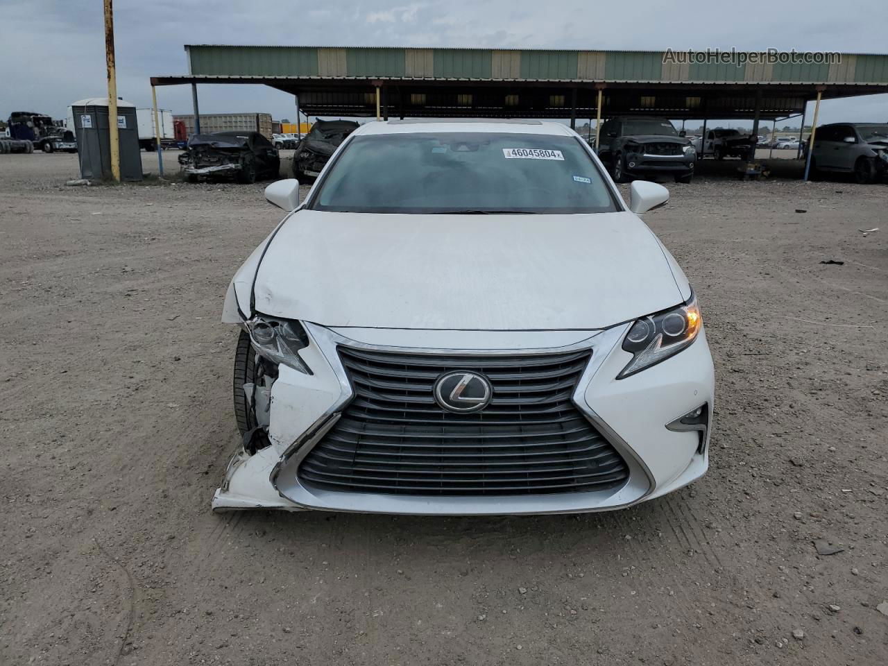 2018 Lexus Es 350 White vin: 58ABK1GG2JU105245