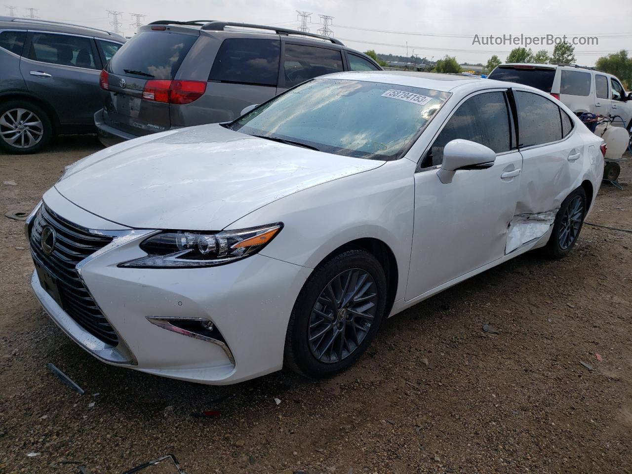 2018 Lexus Es 350 White vin: 58ABK1GG2JU109053