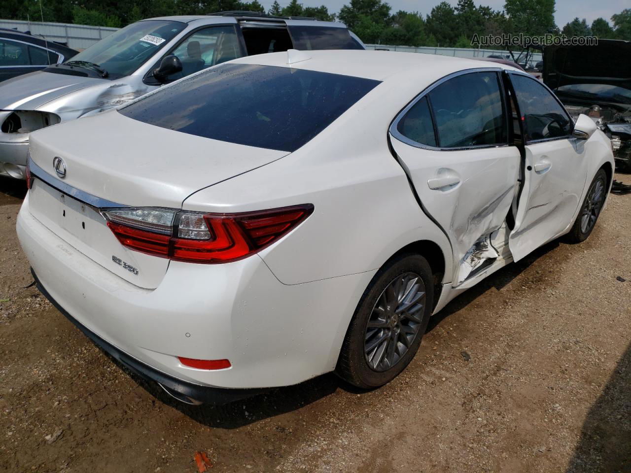 2018 Lexus Es 350 White vin: 58ABK1GG2JU109053