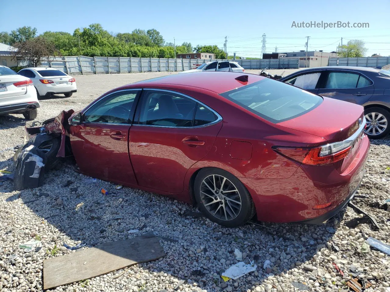 2016 Lexus Es 350 Red vin: 58ABK1GG3GU027132