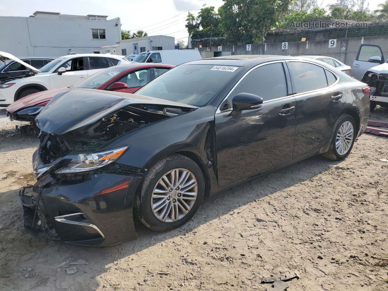 2017 Lexus Es 350 Black vin: 58ABK1GG3HU049326