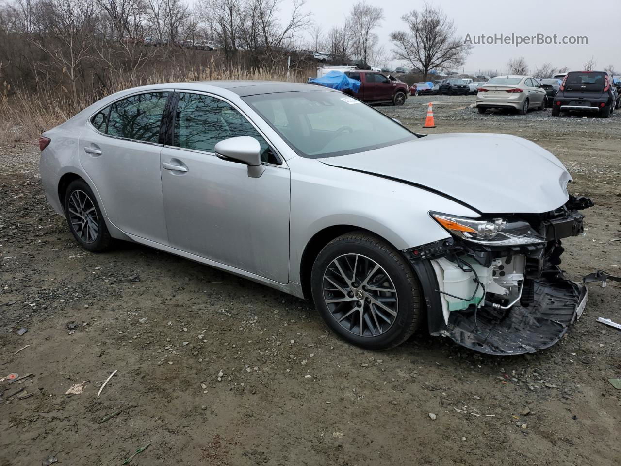 2018 Lexus Es 350 Silver vin: 58ABK1GG3JU087581