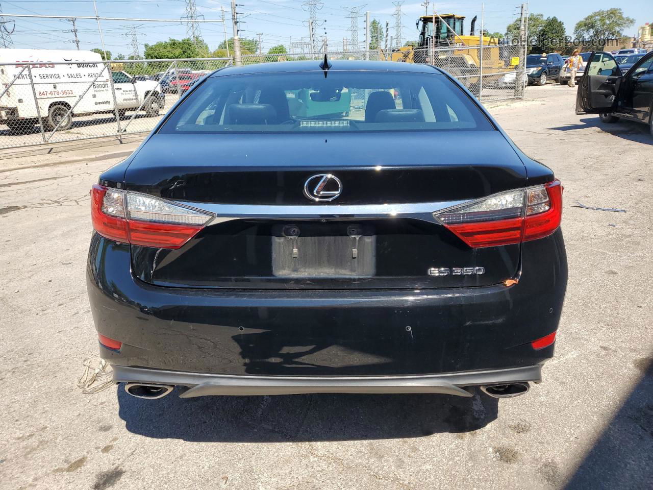 2018 Lexus Es 350 Black vin: 58ABK1GG3JU095888