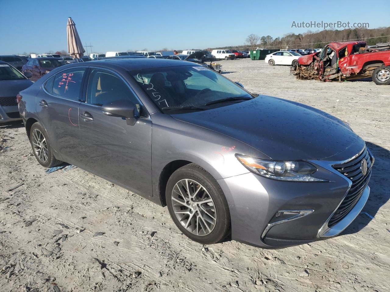 2018 Lexus Es 350 Gray vin: 58ABK1GG3JU106257