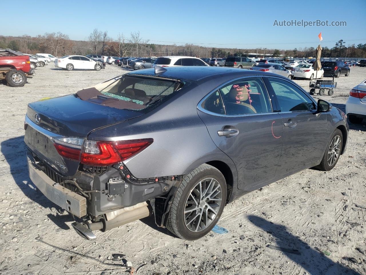 2018 Lexus Es 350 Gray vin: 58ABK1GG3JU106257