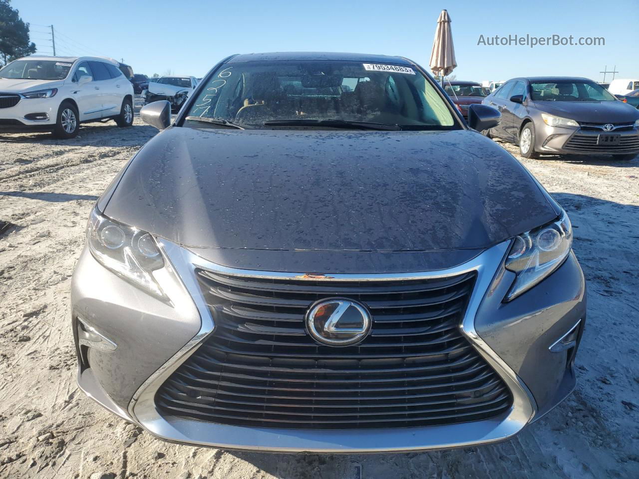 2018 Lexus Es 350 Gray vin: 58ABK1GG3JU106257