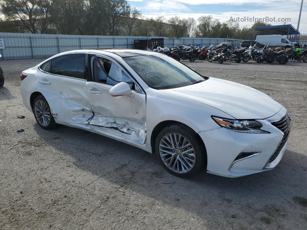 2018 Lexus Es 350 White vin: 58ABK1GG4JU080722