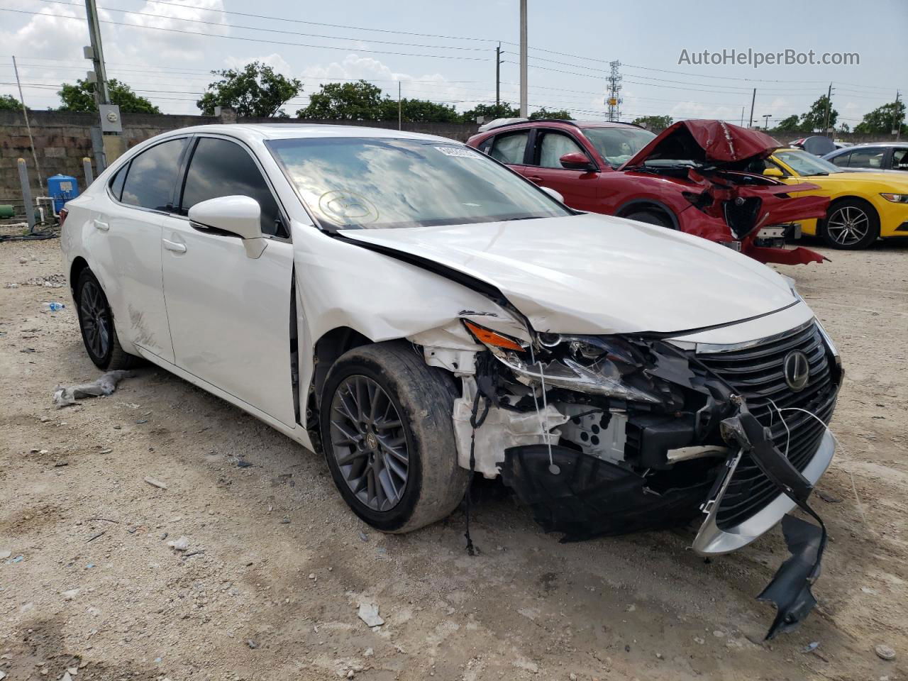 2018 Lexus Es 350 White vin: 58ABK1GG4JU087007