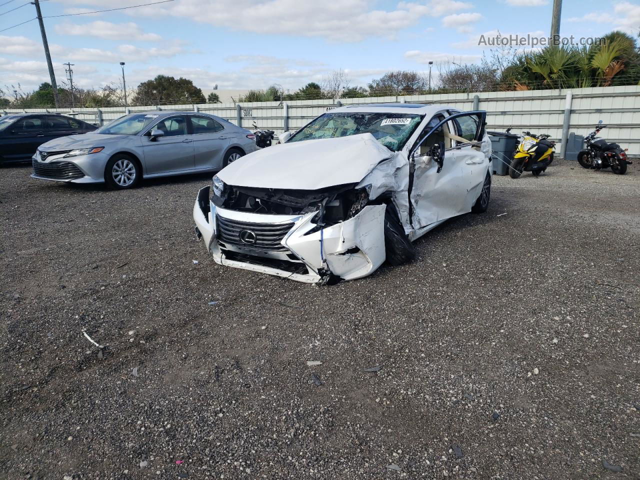 2018 Lexus Es 350 White vin: 58ABK1GG4JU101228