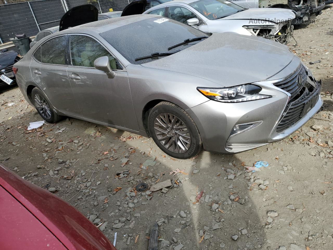 2018 Lexus Es 350 Gray vin: 58ABK1GG4JU110690