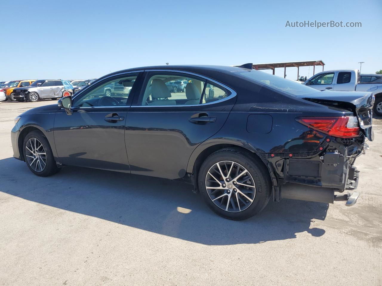 2018 Lexus Es 350 Black vin: 58ABK1GG5JU105885