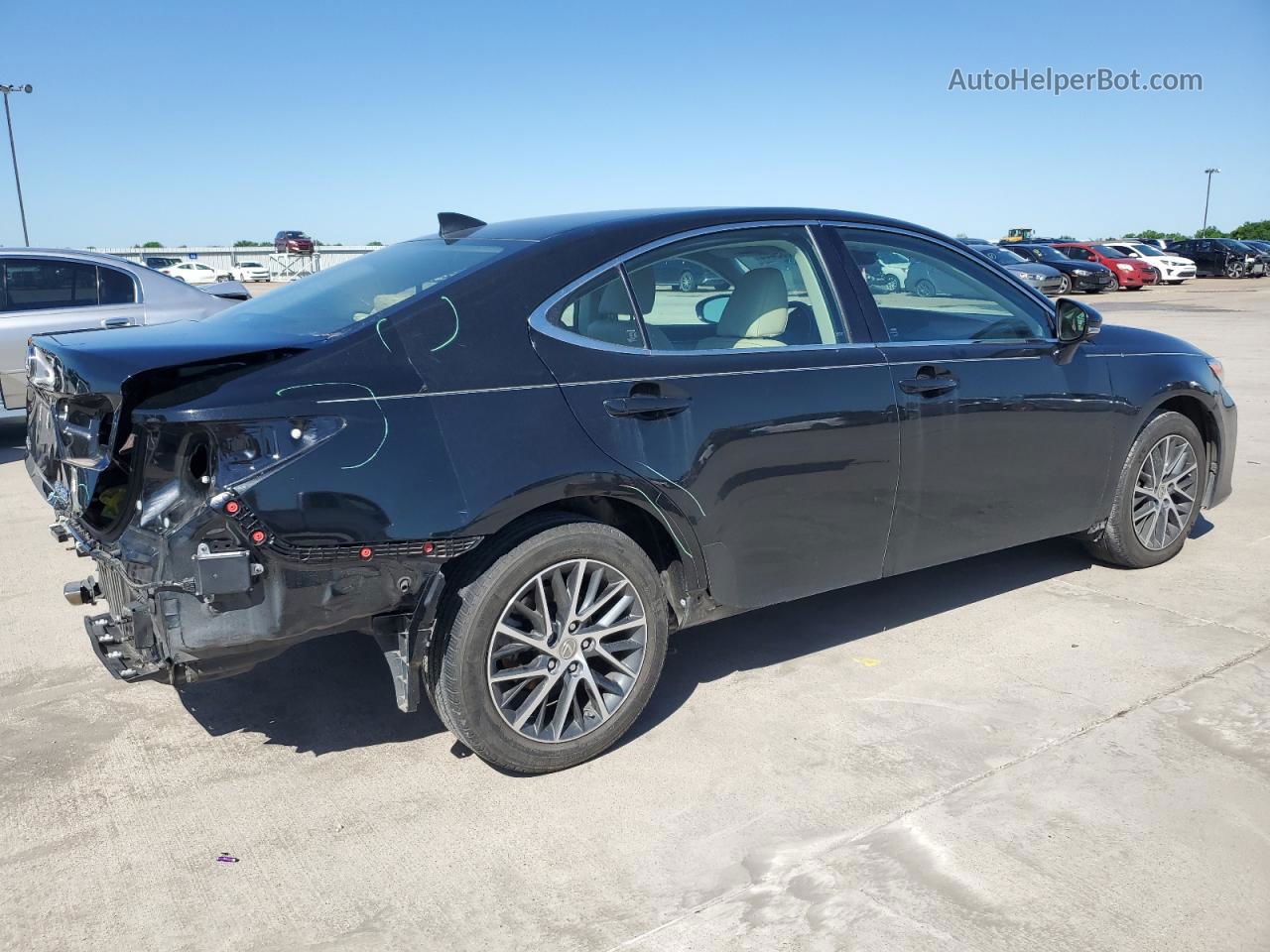 2018 Lexus Es 350 Black vin: 58ABK1GG5JU105885