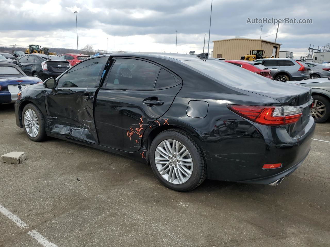 2016 Lexus Es 350 Black vin: 58ABK1GG6GU011653