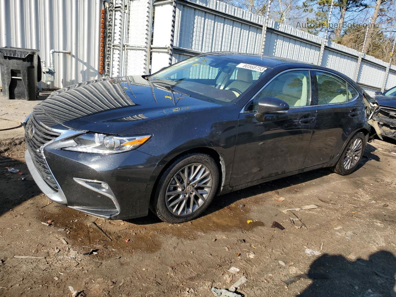 2018 Lexus Es 350 Black vin: 58ABK1GG6JU083010