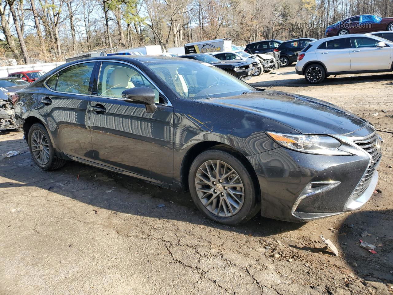 2018 Lexus Es 350 Black vin: 58ABK1GG6JU083010