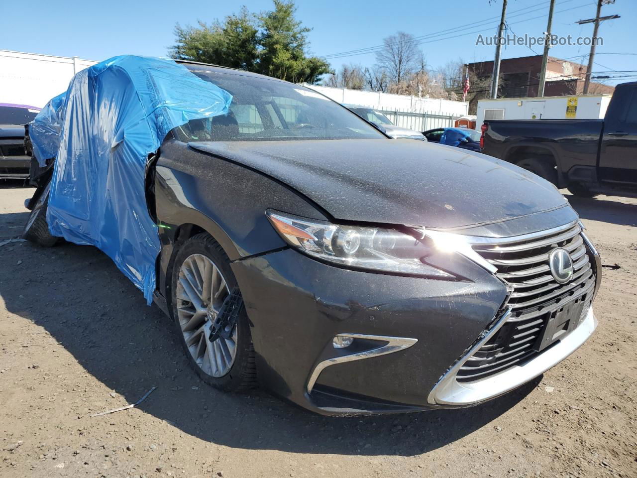 2016 Lexus Es 350 Black vin: 58ABK1GG7GU004484