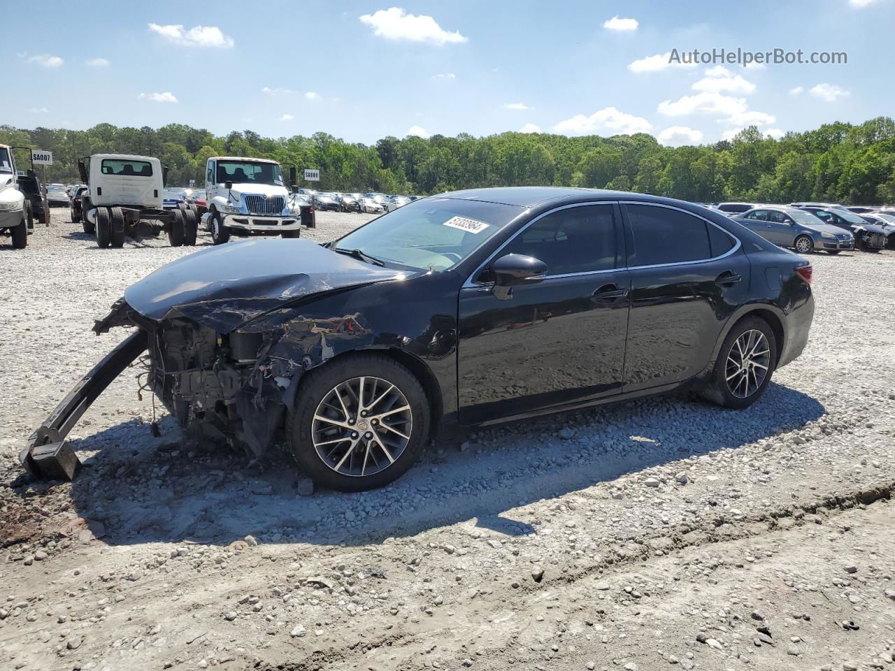 2017 Lexus Es 350 Черный vin: 58ABK1GG7HU055498