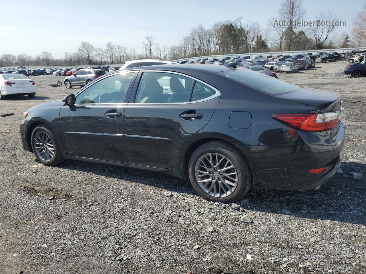 2018 Lexus Es 350 Black vin: 58ABK1GG7JU081802