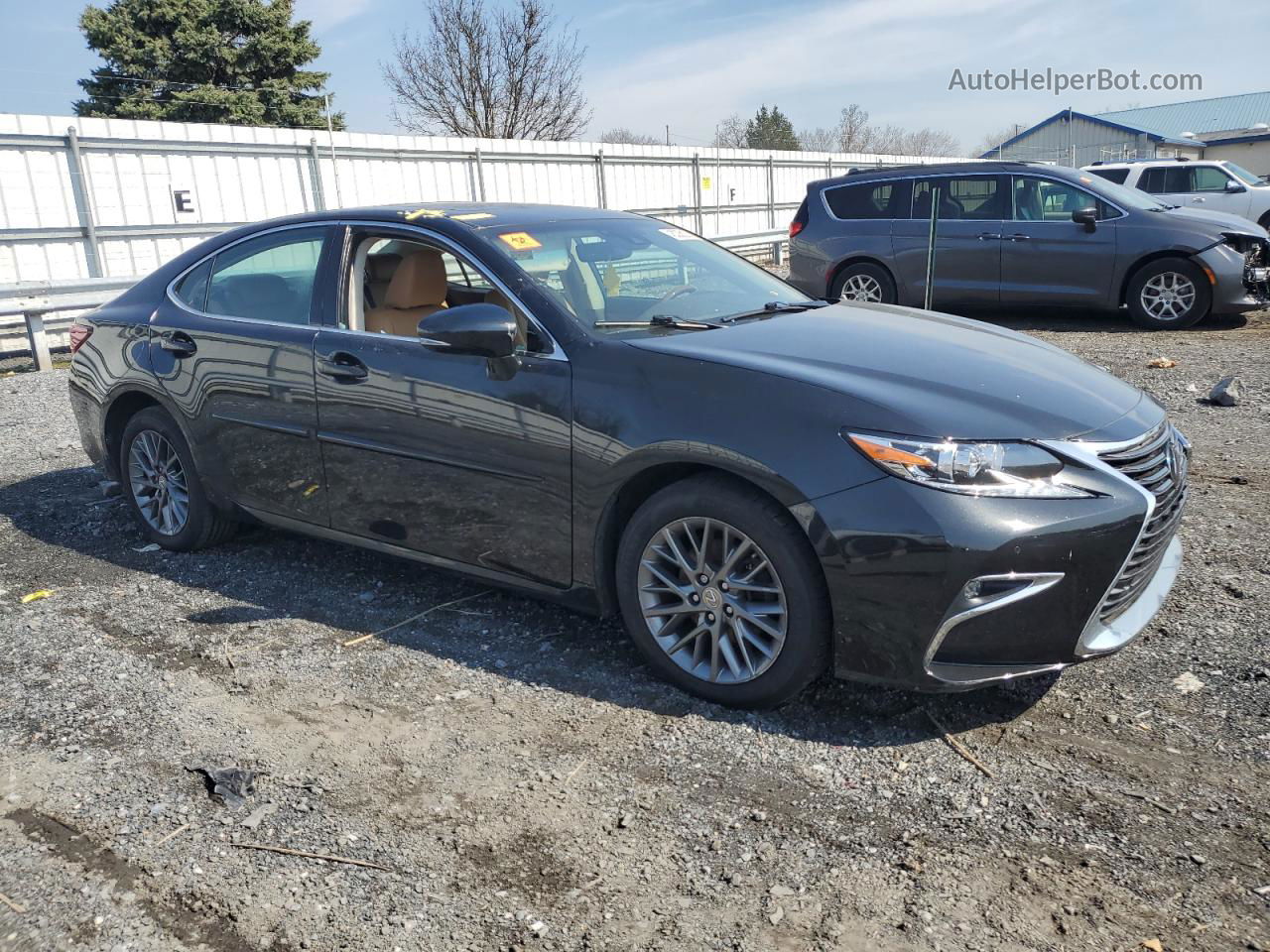 2018 Lexus Es 350 Black vin: 58ABK1GG7JU081802