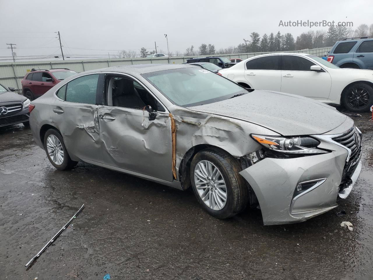 2018 Lexus Es 350 Silver vin: 58ABK1GG7JU083033