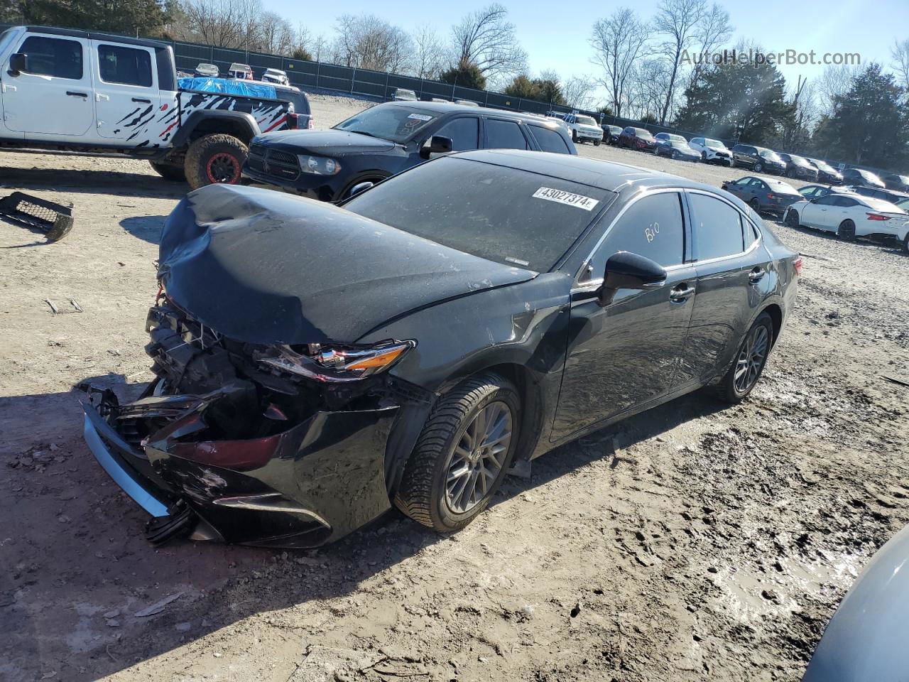 2018 Lexus Es 350 Black vin: 58ABK1GG7JU090628