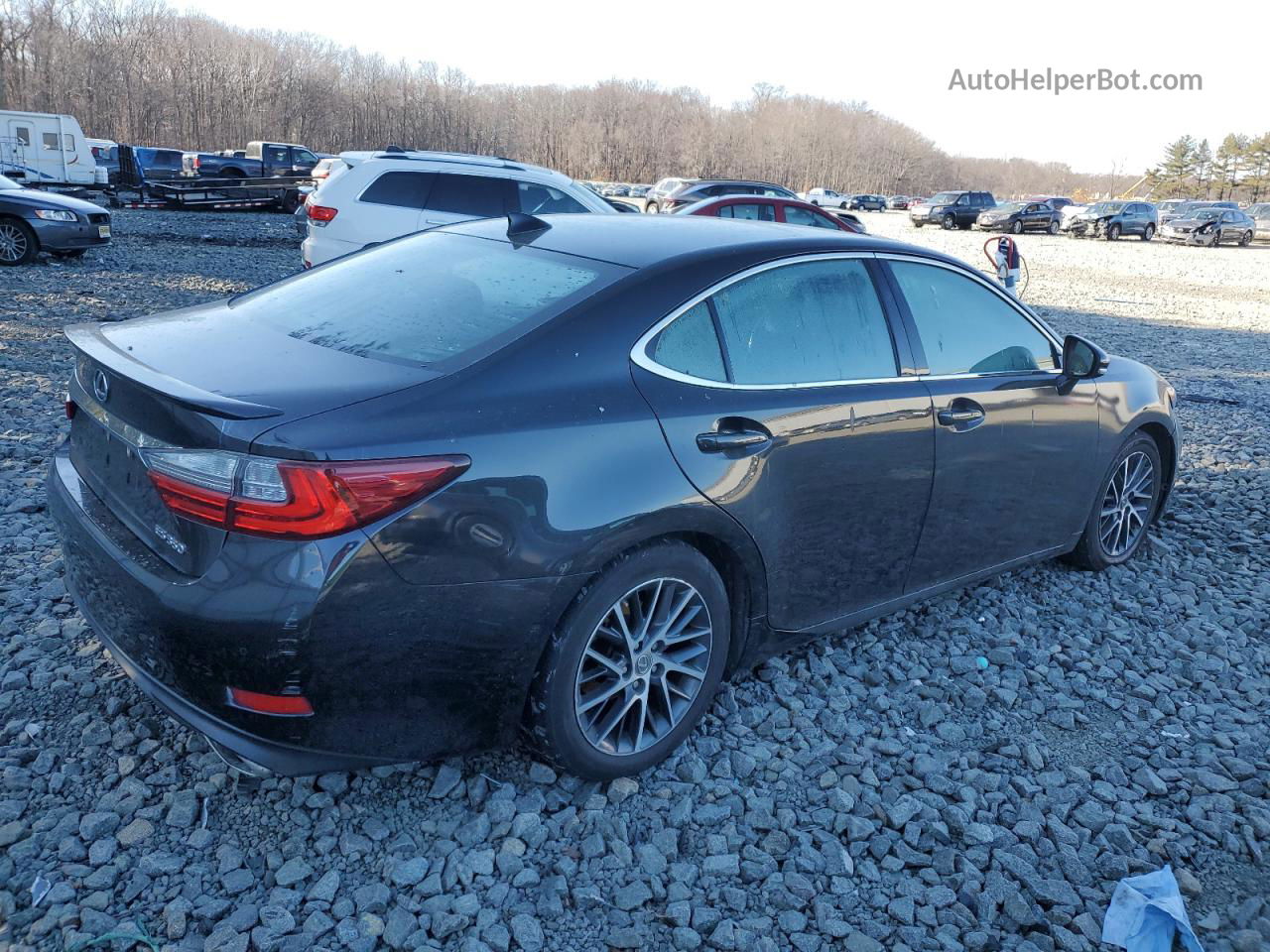 2018 Lexus Es 350 Black vin: 58ABK1GG7JU105712