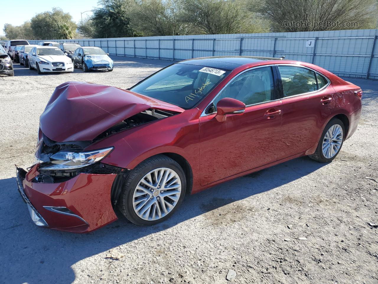 2018 Lexus Es 350 Красный vin: 58ABK1GG7JU108027