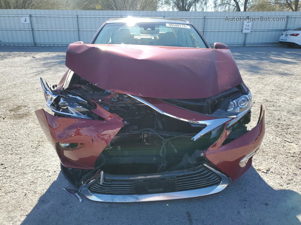 2018 Lexus Es 350 Red vin: 58ABK1GG7JU108027