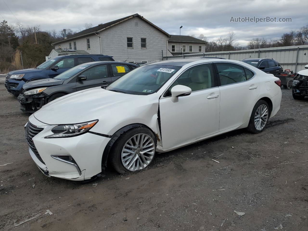 2017 Lexus Es 350 White vin: 58ABK1GG8HU060922
