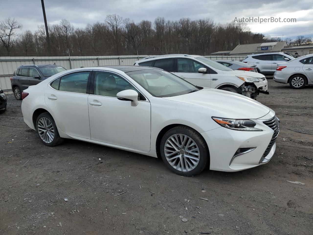 2017 Lexus Es 350 White vin: 58ABK1GG8HU060922