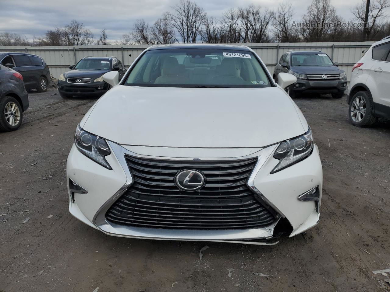 2017 Lexus Es 350 White vin: 58ABK1GG8HU060922