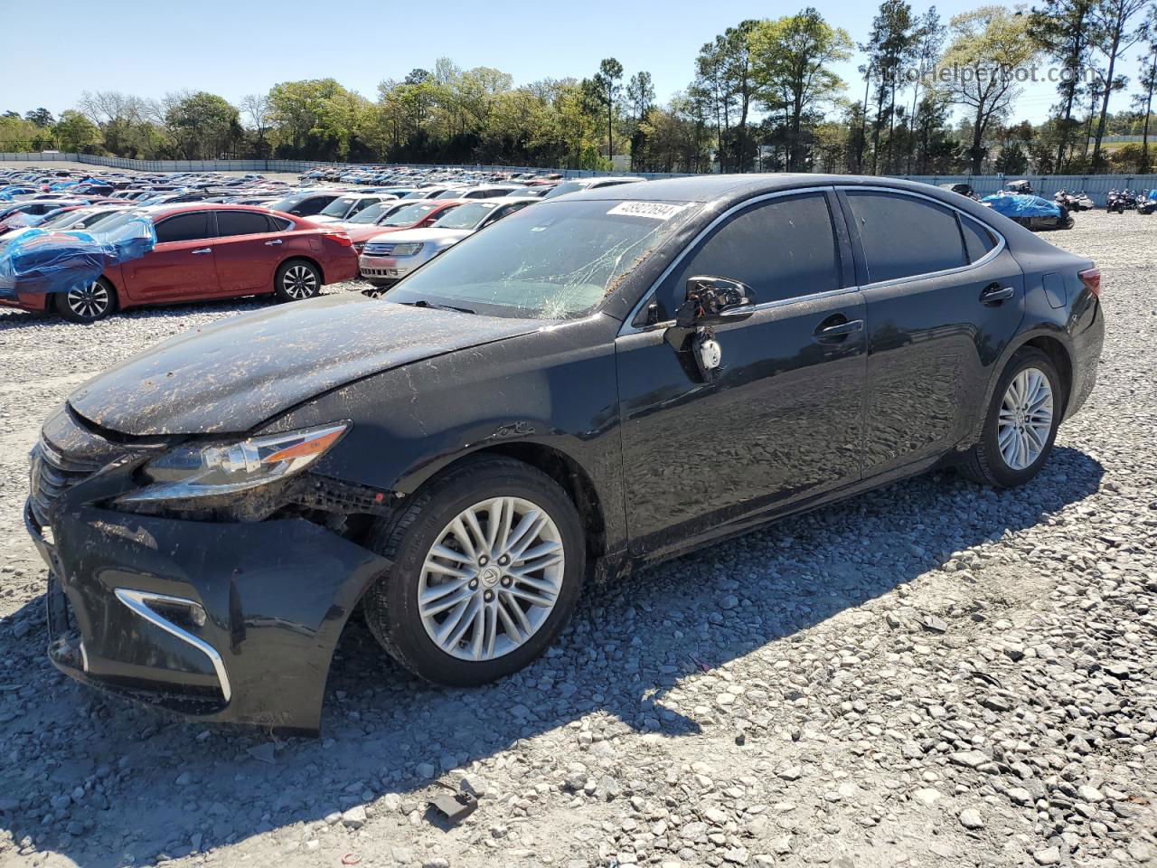 2017 Lexus Es 350 Черный vin: 58ABK1GG8HU078854