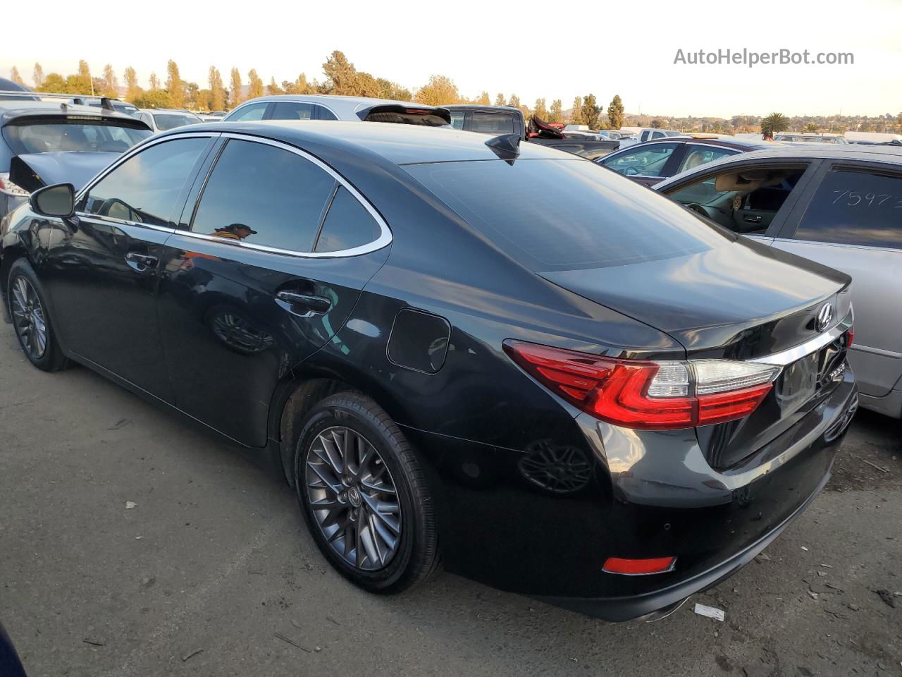 2018 Lexus Es 350 Black vin: 58ABK1GG8JU088984