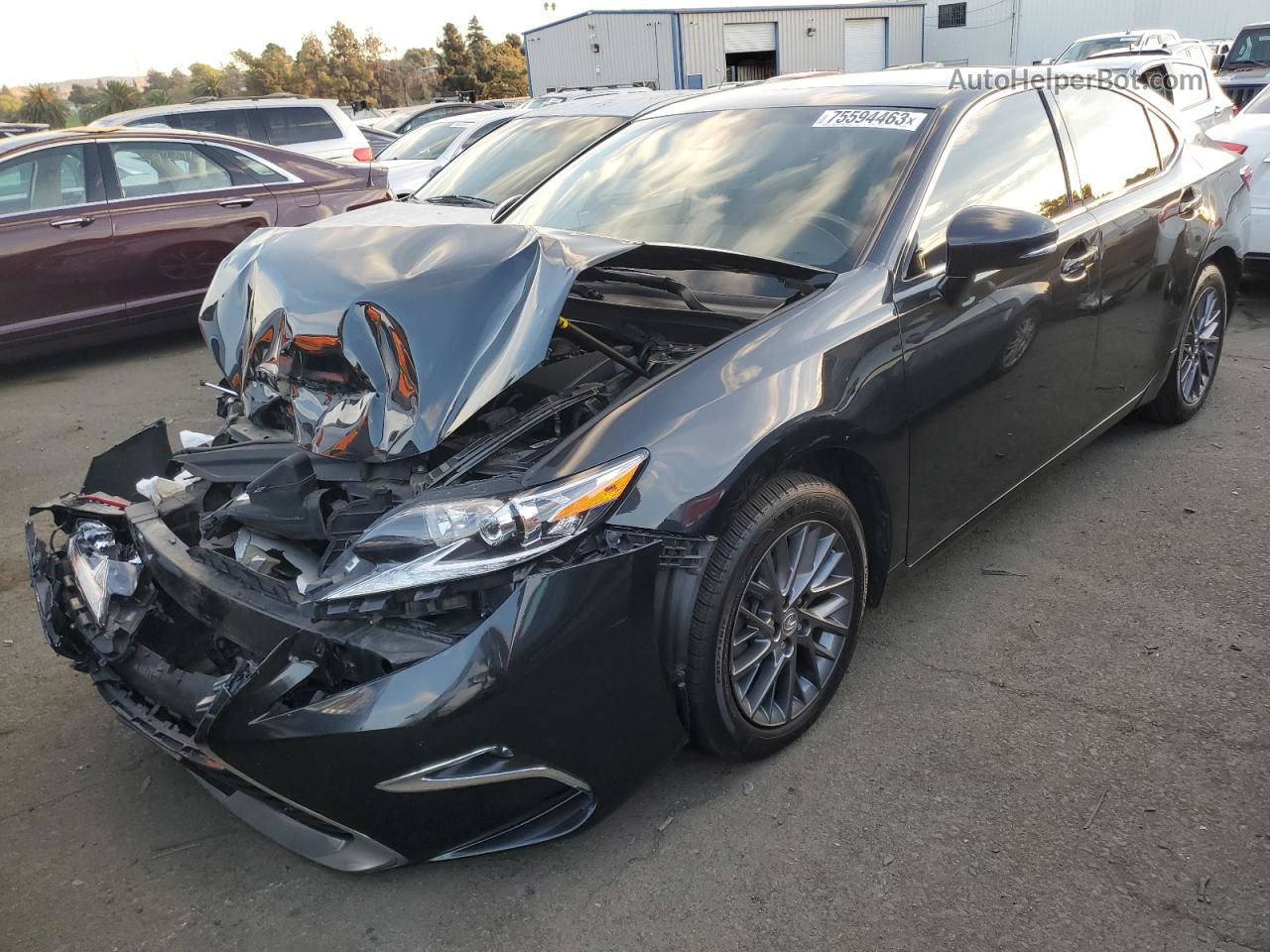 2018 Lexus Es 350 Black vin: 58ABK1GG8JU088984