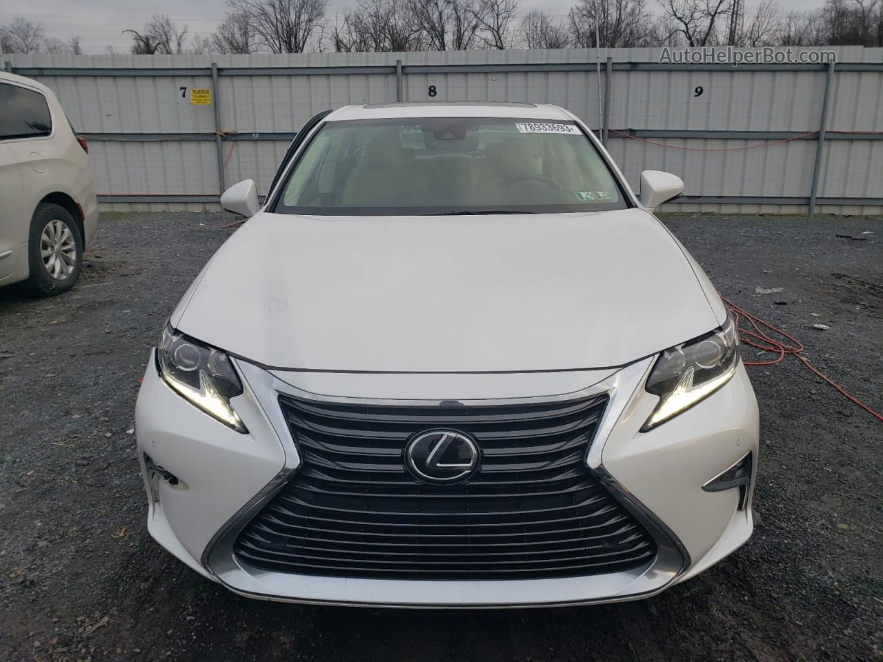 2018 Lexus Es 350 Белый vin: 58ABK1GG8JU093585