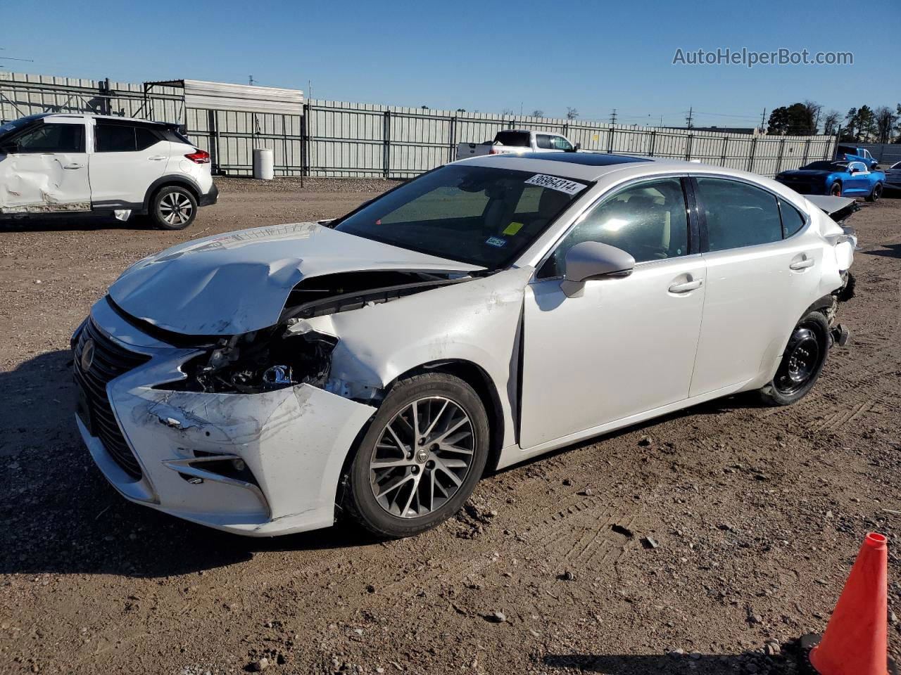 2018 Lexus Es 350 White vin: 58ABK1GG8JU099628