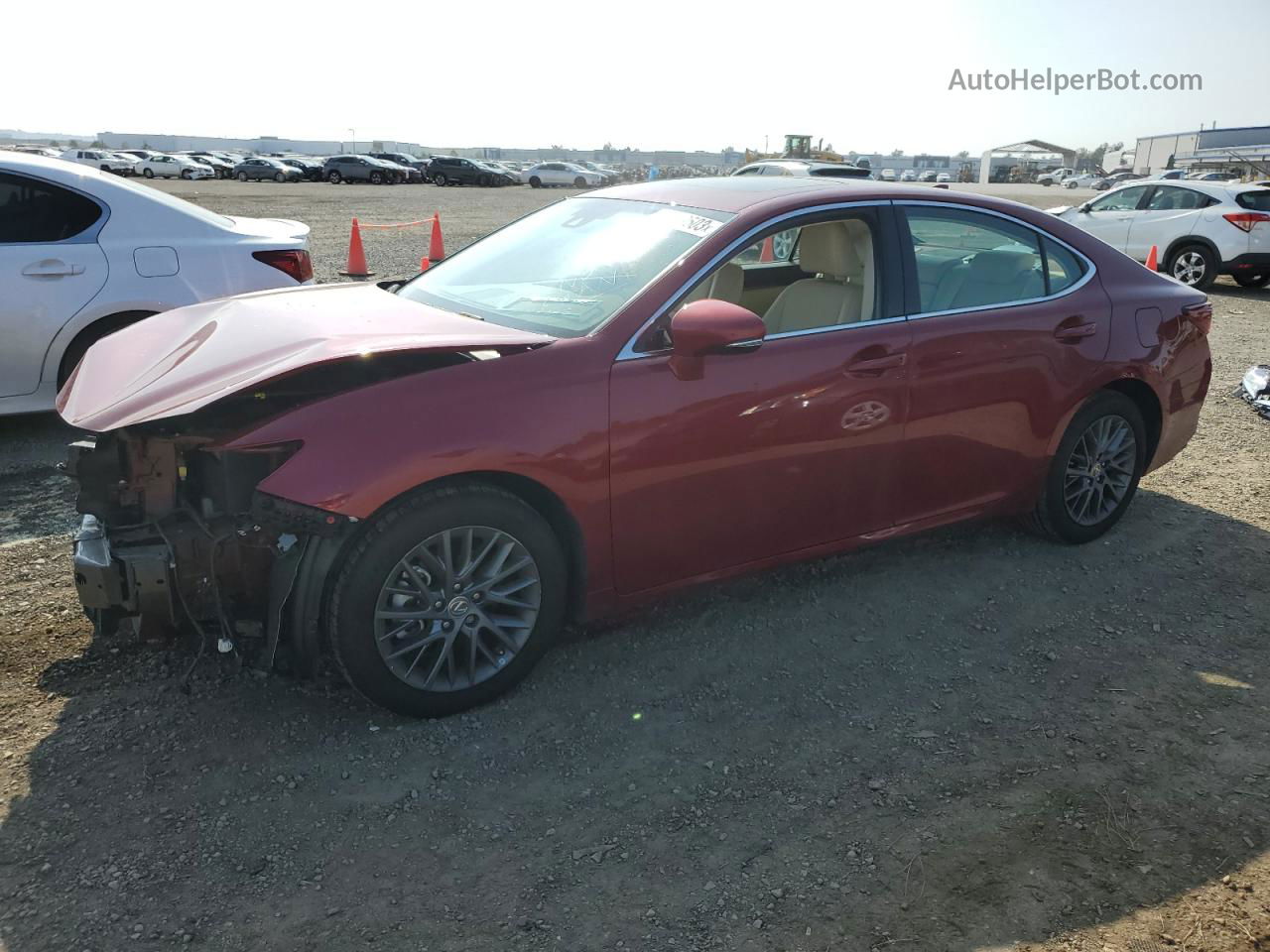 2018 Lexus Es 350 Burgundy vin: 58ABK1GG8JU113558